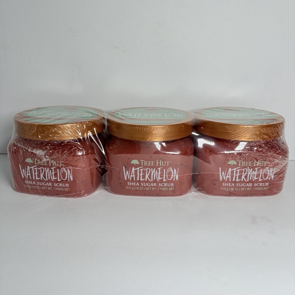 Tree Hut Watermelon Shea Sugar Body Scrub, 18 Oz, Pack of 3
